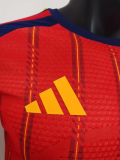 2026-27 Spain Home Long Sleeve Player Version Soccer Jersey (长袖球员)