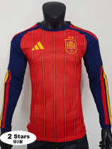 2026-27 Spain Home Long Sleeve Player Version Soccer Jersey (长袖球员)