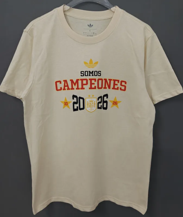 2026 Spain Khaki Campeones High Quality T-Shirt (三叶标)