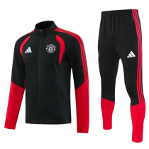 26-27 Man Utd Black Red Jacket Tracksuit