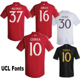 26-27 Man Utd Black Goalkeeper Fans Soccer Jersey
