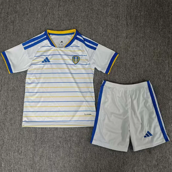 26-27 Leeds United Home Kids Soccer Jersey