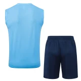 25-26 Man City Light blue Tank top and shorts suit #D25216