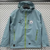 25-26 Man City Green Outdoor Jackets #Y017冲锋衣