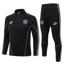 25-26 Man City Black Half Pull Tracksuit #B25154(半拉链)