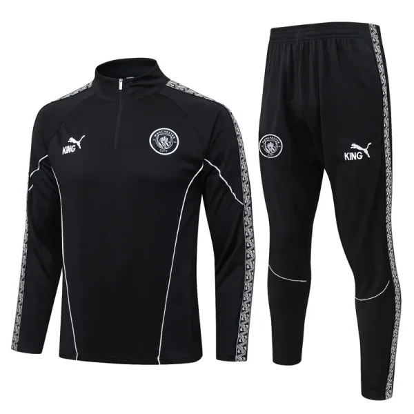 25-26 Man City Black Half Pull Tracksuit #B25154(半拉链)