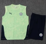 25-26 Man City Light green Tank top and shorts suit #D25260