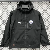 25-26 Man City Black Outdoor Jackets #Y017冲锋衣