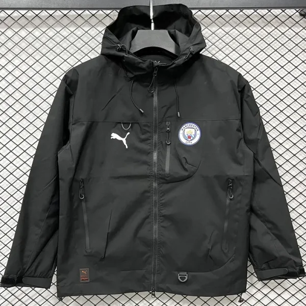 25-26 Man City Black Outdoor Jackets #Y017冲锋衣
