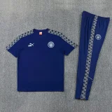 26-27 Man City Royal blue Short shirts and Long trousers Suit (圆领)