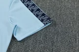 26-27 Man City Light blue Short shirts and Long trousers Suit (圆领)