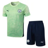 25-26 Man City Light green Training Short Suit #D25268