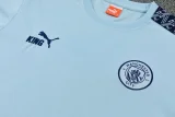 26-27 Man City Light blue Short shirts and Long trousers Suit (圆领)