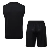 25-26 Man City Black Tank top and shorts suit #D25229