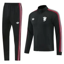 26-27 Man Utd Black Jacket Tracksuit #05