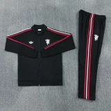 26-27 Man Utd Black Jacket Tracksuit #05