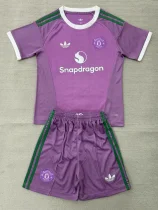 26-27 Man Utd Pink Goalkeeper Kids Soccer Jersey
