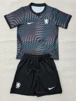 26-27 CHE Black Goalkeeper Kids Soccer Jersey