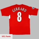 2004-2005 LIV Home Champions Retro Soccer Jersey (前带字)