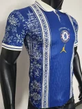 26-27 CHE Royal Blue Casual Edition Player Version Training shirts (飞人标)