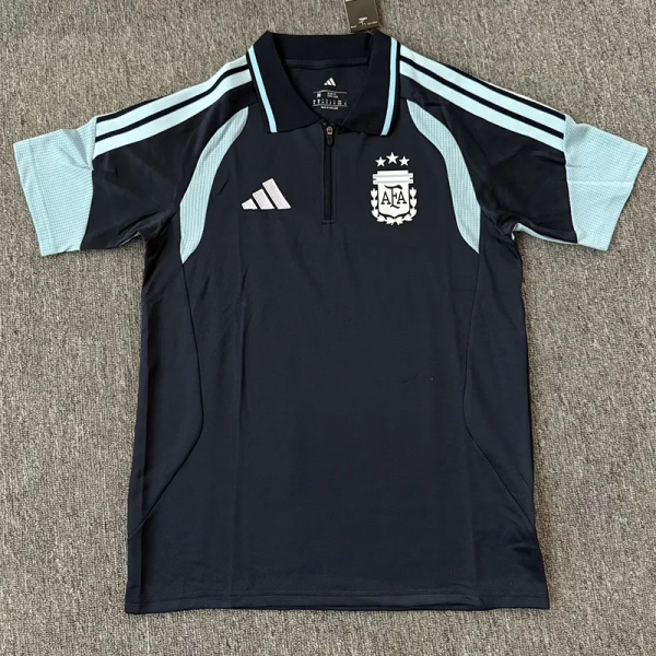 26-27 Argentina Royal blue Polo Short Sleeve (半拉链)