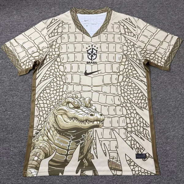 26-27 Brazil Khaki Special Edition Fans Training shirts (鳄鱼图 )
