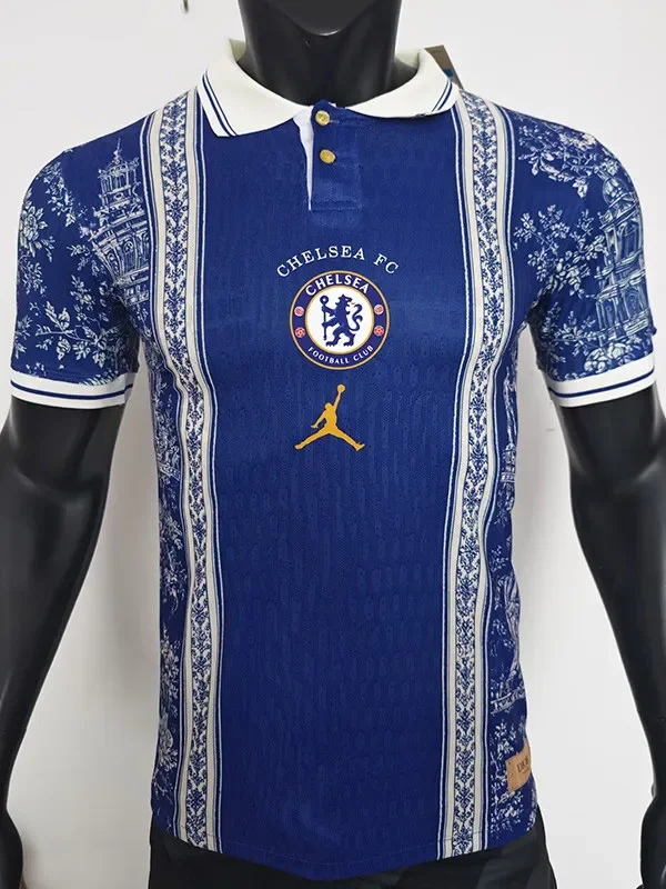 26-27 CHE Royal Blue Casual Edition Player Version Training shirts (飞人标)