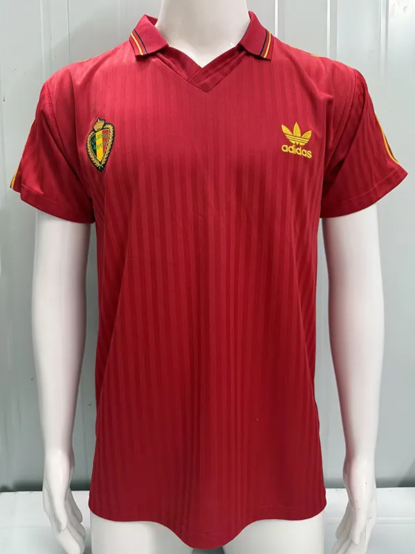 1990 Belgium Home Retro Soccer Jersey
