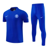 26-27 CHE Fancy blue Short shirts and Long trousers Suit (圆领)