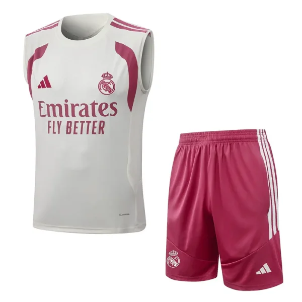 26-27 Real Madrid Khaki Tank top and shorts suit #D26069
