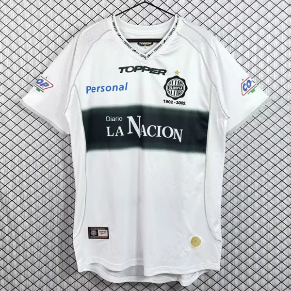 2002 Club Olimpia Home Retro Soccer Jersey
