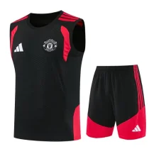 26-27 Man Utd Black Tank top and shorts suit