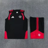26-27 Man Utd Black Tank top and shorts suit