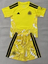 26-27 Newcastle Yellow Goalkeeper Kids Soccer Jersey