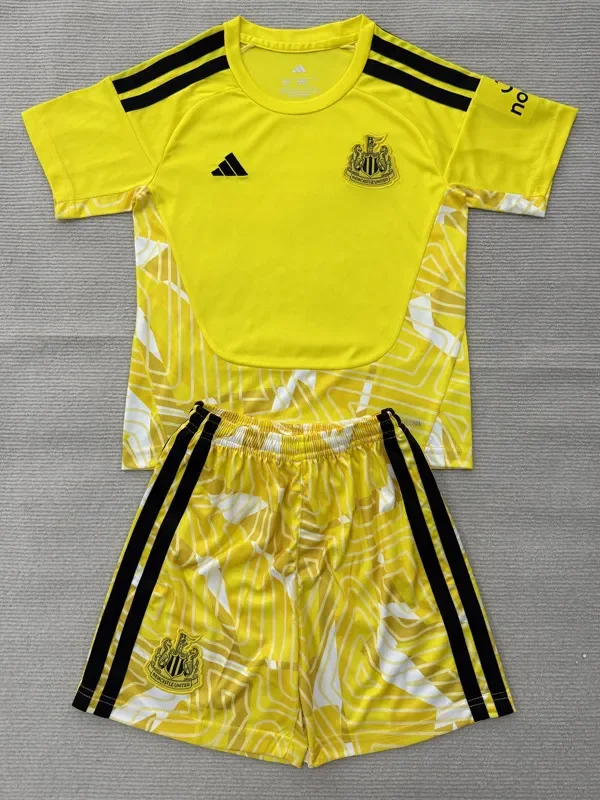 26-27 Newcastle Yellow Goalkeeper Kids Soccer Jersey