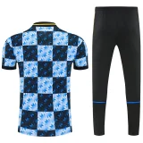 26-27 Man Utd Blue Short shirts and Long trousers Suit (圆领)