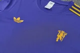 26-27 Man Utd Purple Short shirts and Long trousers Suit (圆领)