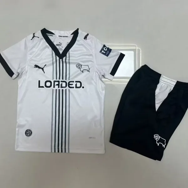 26-27 Derby County Home Kids Soccer Jersey