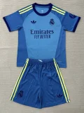 26-27 RMA Lake blue Goalkeeper Kids Soccer Jersey
