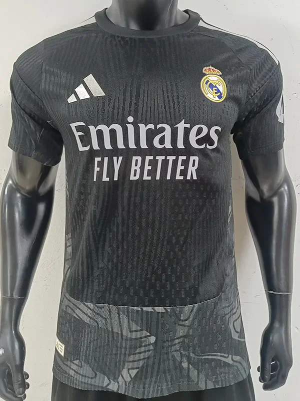 26-27 RMA Black Goalkeeper Player Version Soccer Jersey