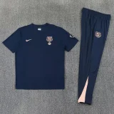 26-27 BAR Royal blue Short shirts and Long trousers Suit (圆领)