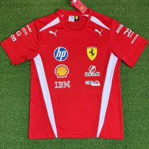 2026 Ferrari Red T-Shirts Racing Suit (Football Jersey Size)(圆领)