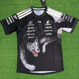 2026 Mercedes Black T-Shirts Racing Suit (Football Jersey Size)小狼头(圆领)