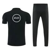 26-27 ATM Black Short shirts and Long trousers Suit (圆领)