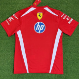 2026 Ferrari Red T-Shirts Racing Suit (Football Jersey Size)(圆领)