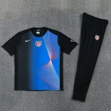 26-27 ATM Black Short shirts and Long trousers Suit (圆领)