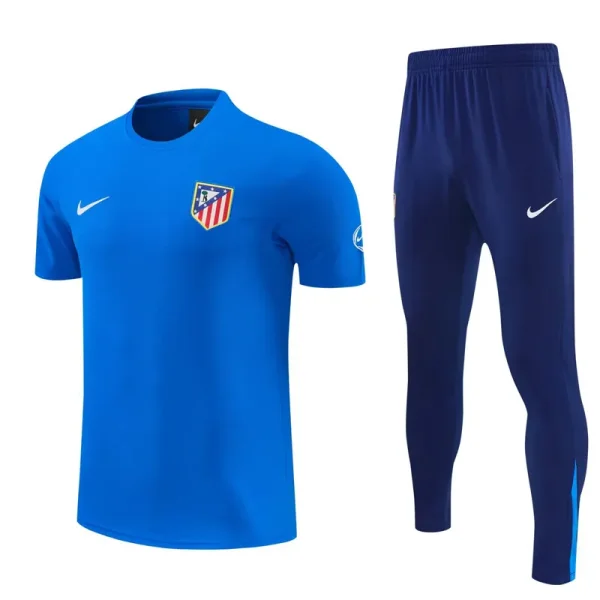 26-27 ATM Fancy blue Short shirts and Long trousers Suit (圆领)