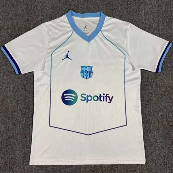 26-27 BAR White Blue Special Edition Fans Training shirts