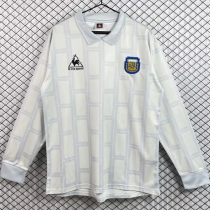 1986 Argentina Gray Goalkeeper Long Sleeve Retro Soccer Jersey (长袖)