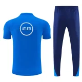 26-27 ATM Fancy blue Short shirts and Long trousers Suit (圆领)